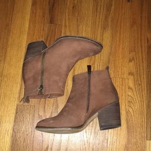 Brown ankle booties
